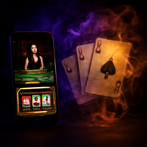 k9 live dealer table on phone beside slot reels